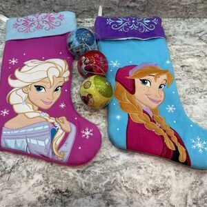 Frozen Elsa & Anna stockings & ornaments